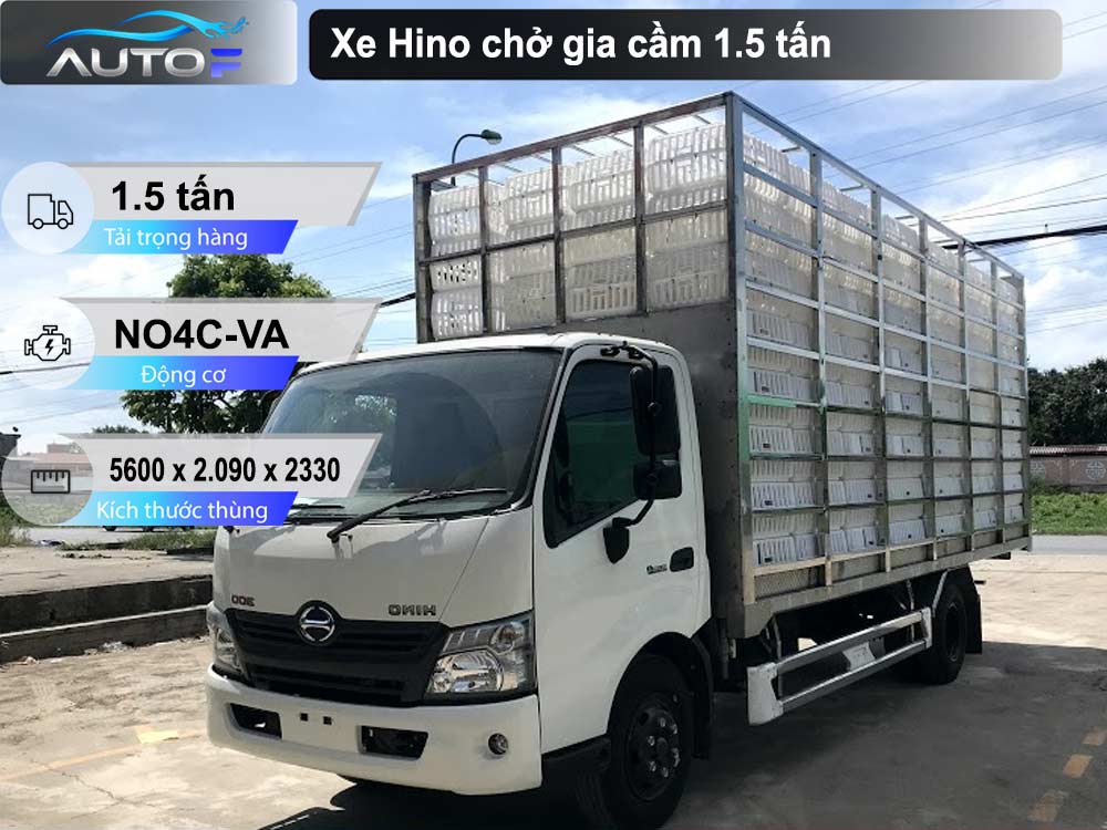 Giá xe Hino chở gia cầm 1.5 tấn
